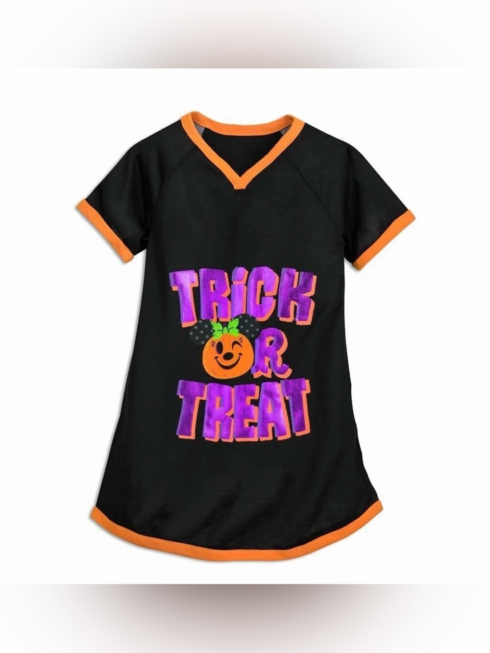 Disney Store Minnie Mouse Trick or Treat Pajamas Nightgown Girls Halloween BNWT